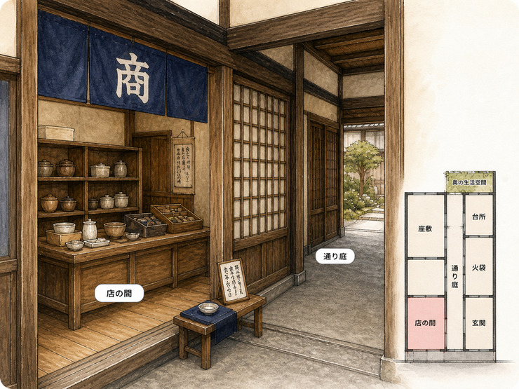 店の間