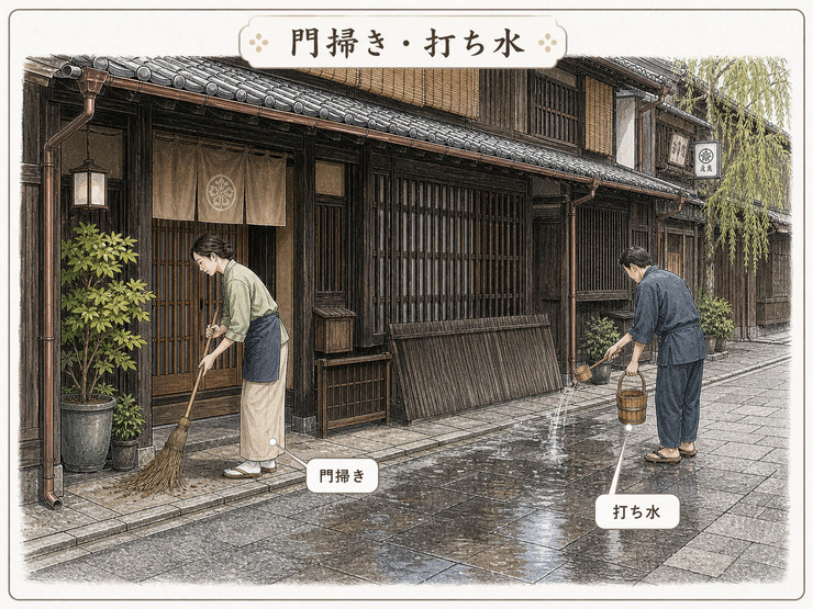 門掃き・打ち水
